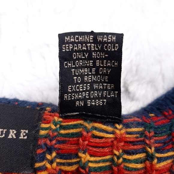 Structure size XL vintage Aztec Southwestern button up knit sweater vest boho - Picture 7 of 7